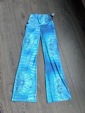 Exotica Marine Dream Soft to Touch High Waisted Bootleg Flare Pant Size Small